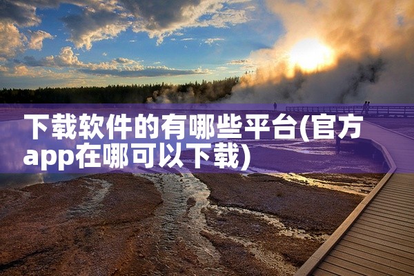 下载软件的有哪些平台