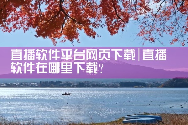 直播软件平台网页下载